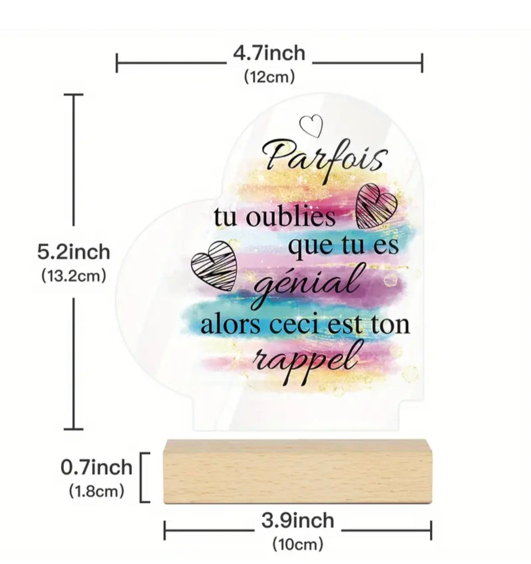 Décoration acrylique cœur