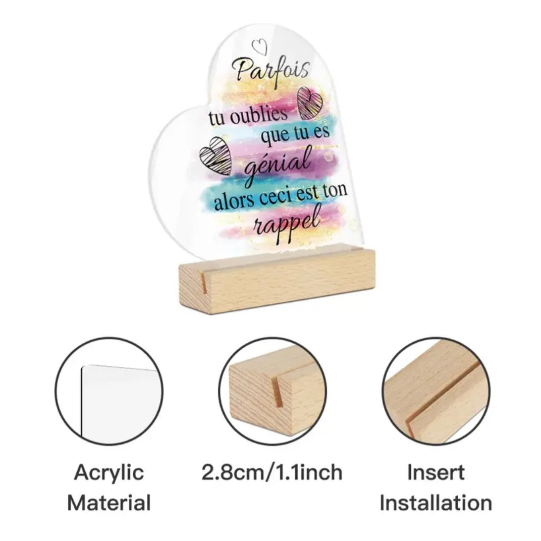 Décoration acrylique cœur