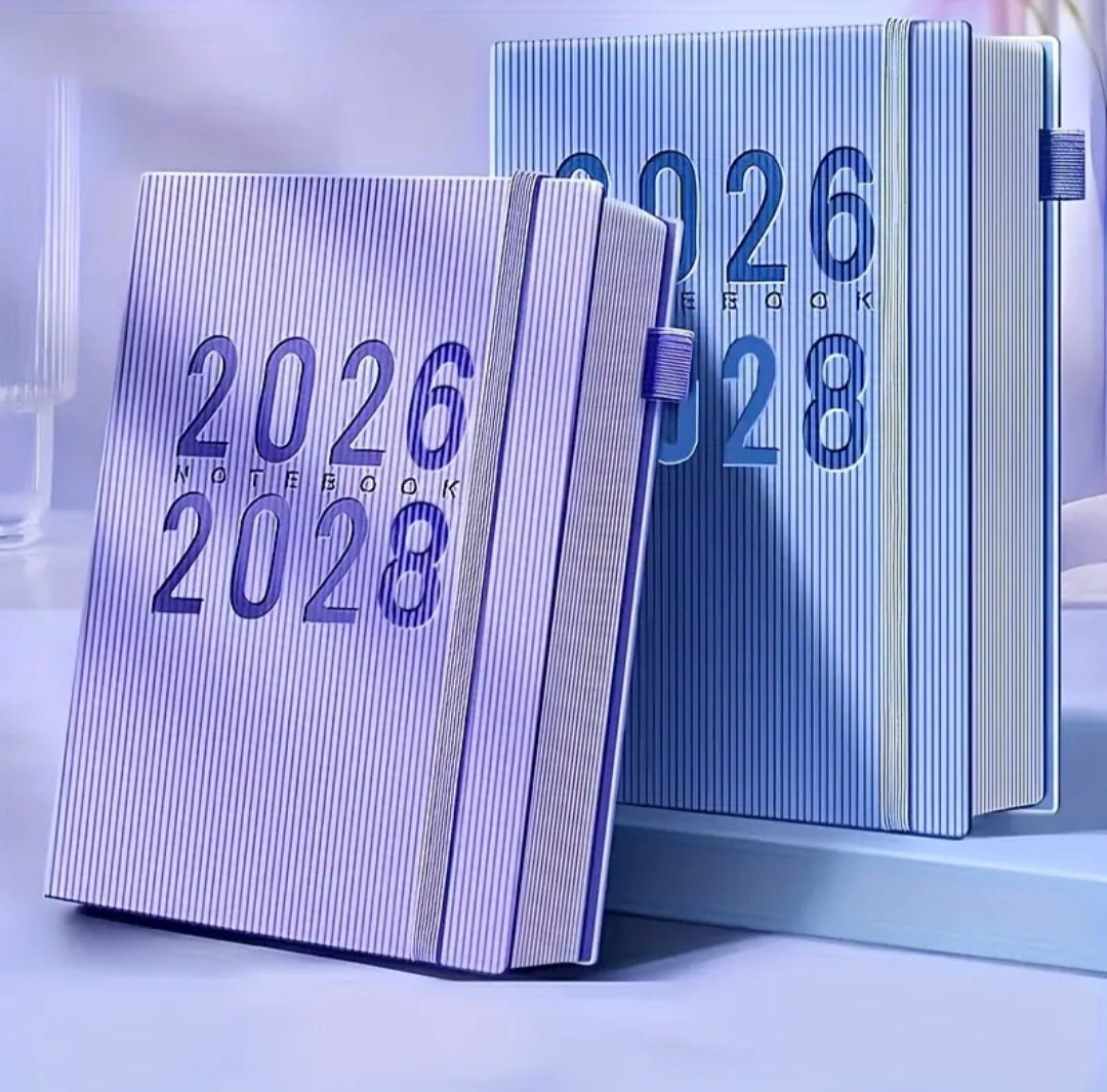 Agenda mensuel A5 2026–2028  + stylo motivant offert