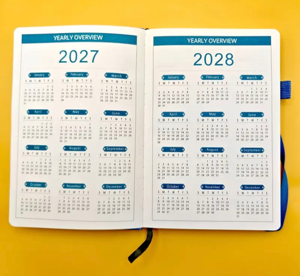 Agenda mensuel A5 2026–2028  + stylo motivant offert