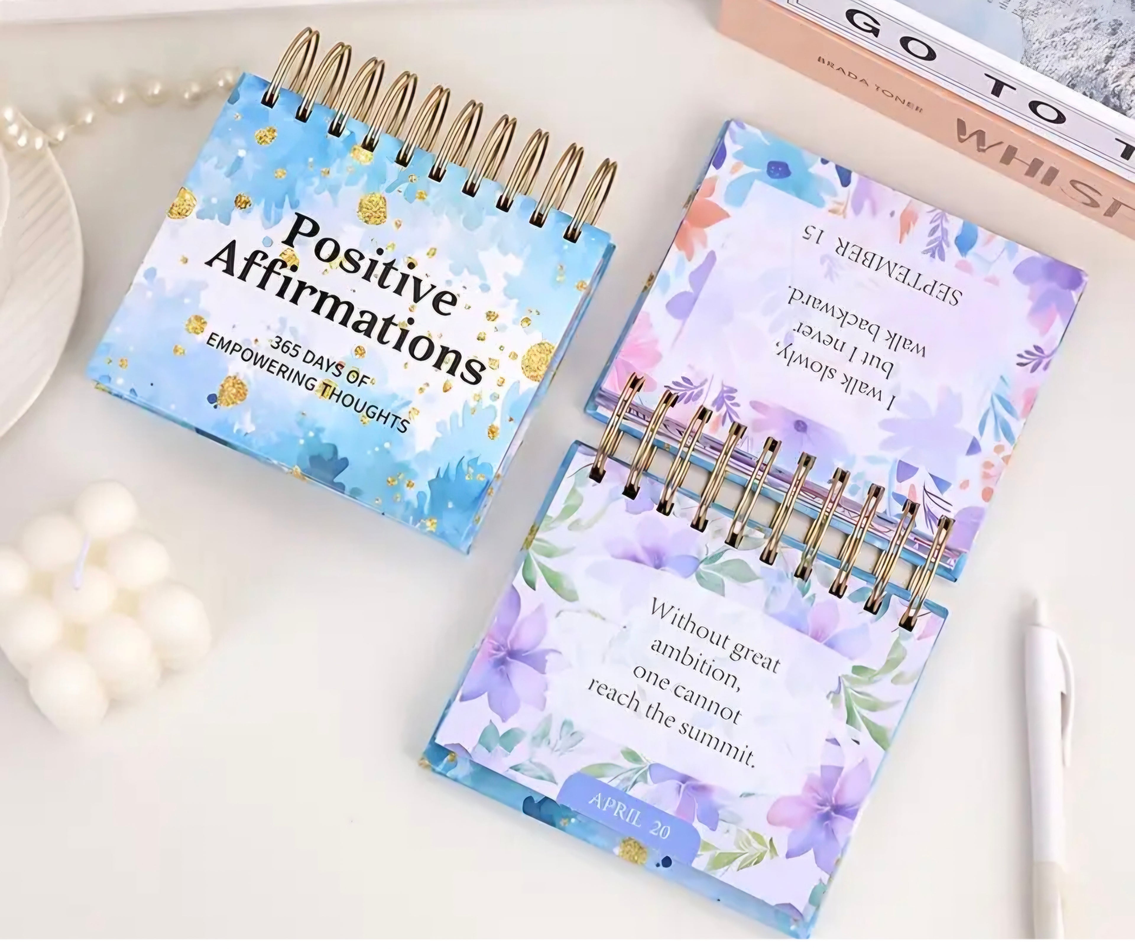 Calendrier de bureau avec citations positives – Inspiration quotidienne