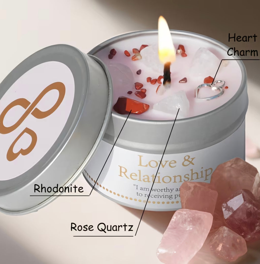 Set de 3 bougies parfumées d’intention – Amour