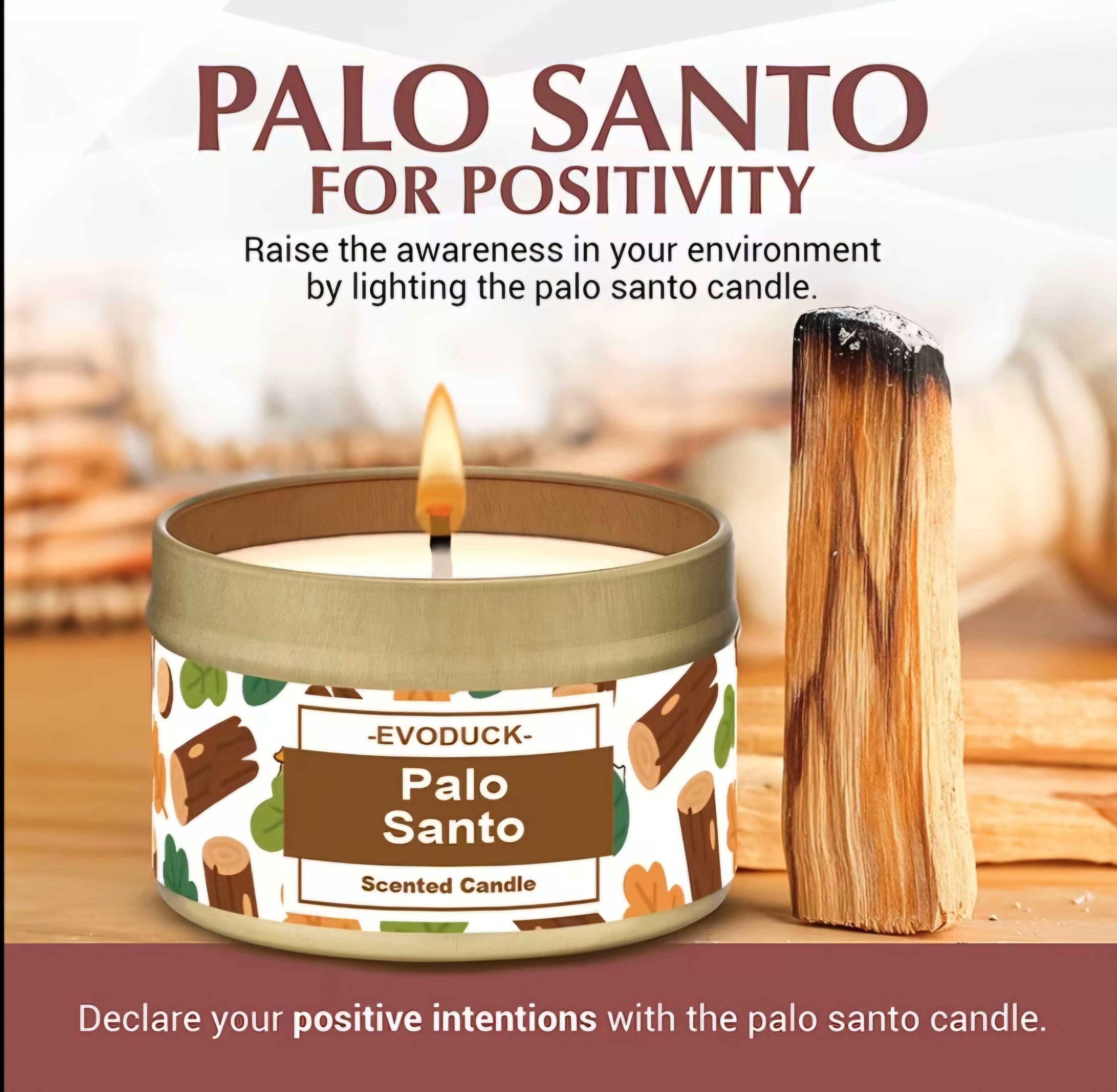 Set de 3 bougies parfumées d’intention – Amour, Manifestation et Palo Santo