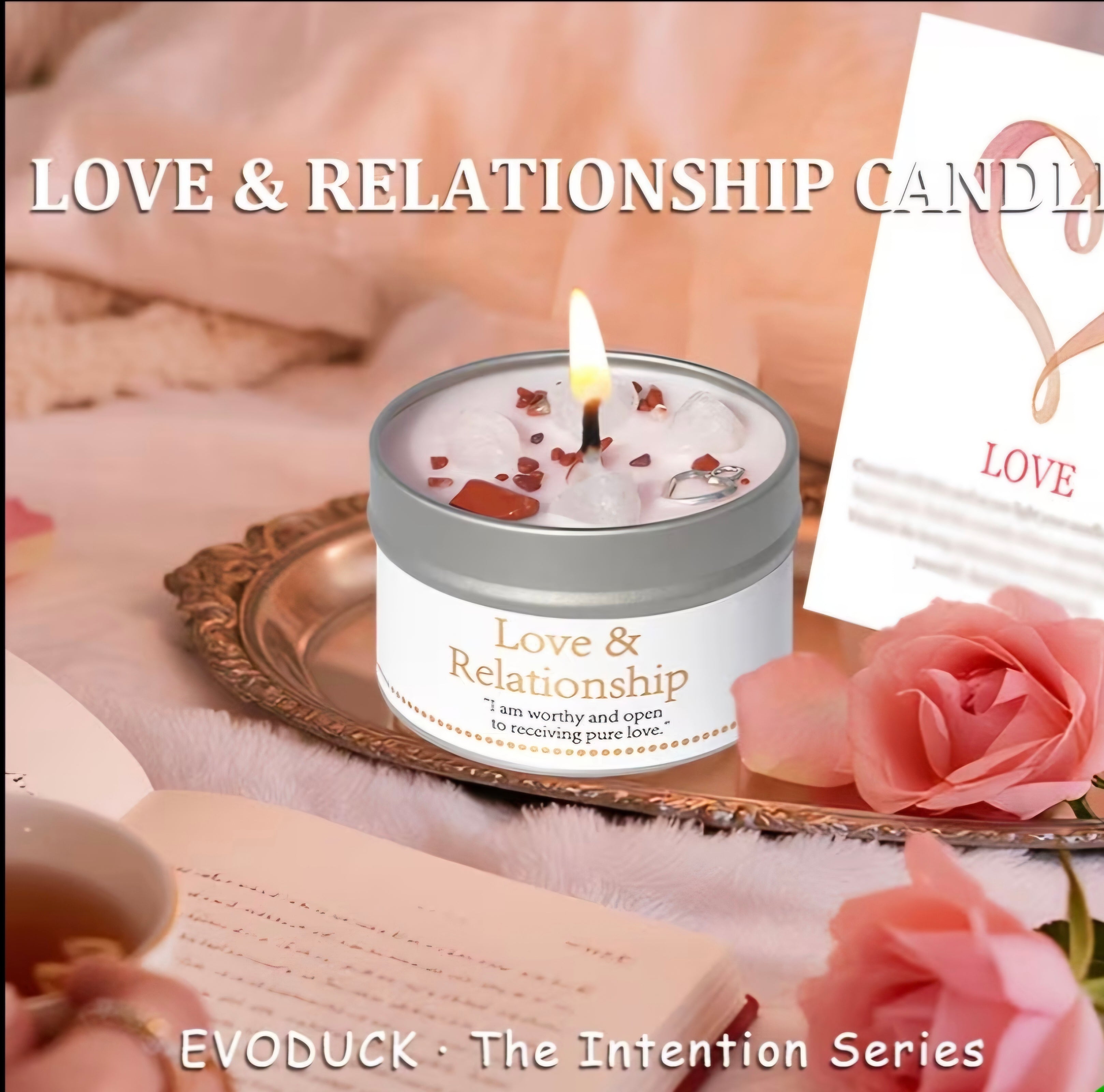 Set de 3 bougies parfumées d’intention – Amour