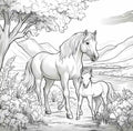 Carnet de Coloriage "Monde Magique des Chevaux" – 20 Pages Créatives