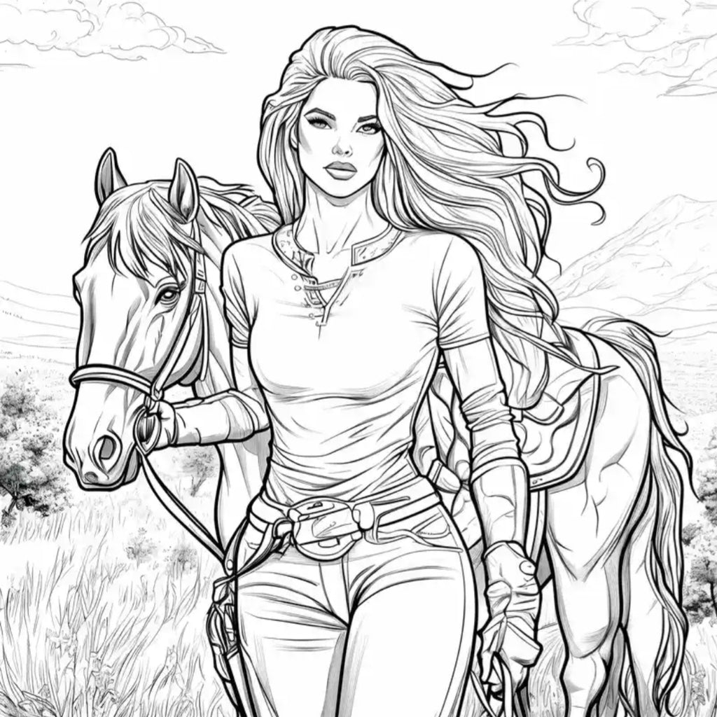 Carnet de Coloriage "Monde Magique des Chevaux" – 20 Pages Créatives