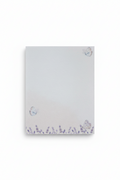 Bloc-notes artisanal – Papillons & Lavande | 7×9 cm | Pages rechargeables