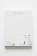 Bloc-notes artisanal – Ours polaire | 7×9 cm | Pages rechargeables