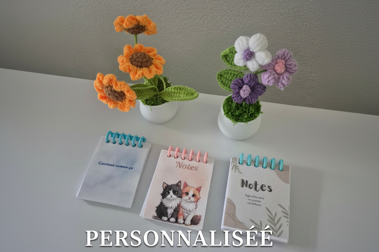 Petit carnet à anneaux artisanal | 7×9 cm | Pages rechargeables