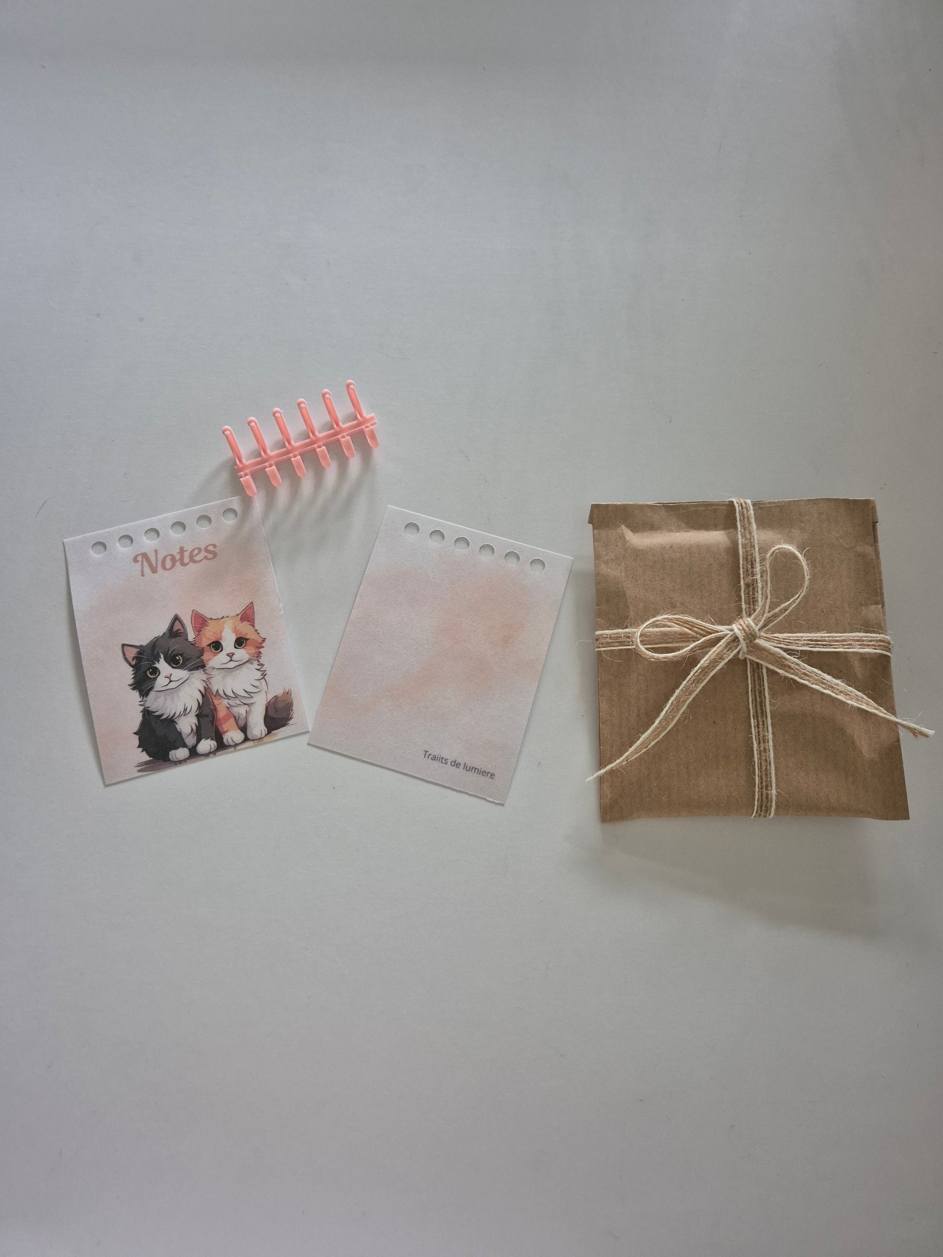 Petit carnet à anneaux artisanal | 7×9 cm | Pages rechargeables