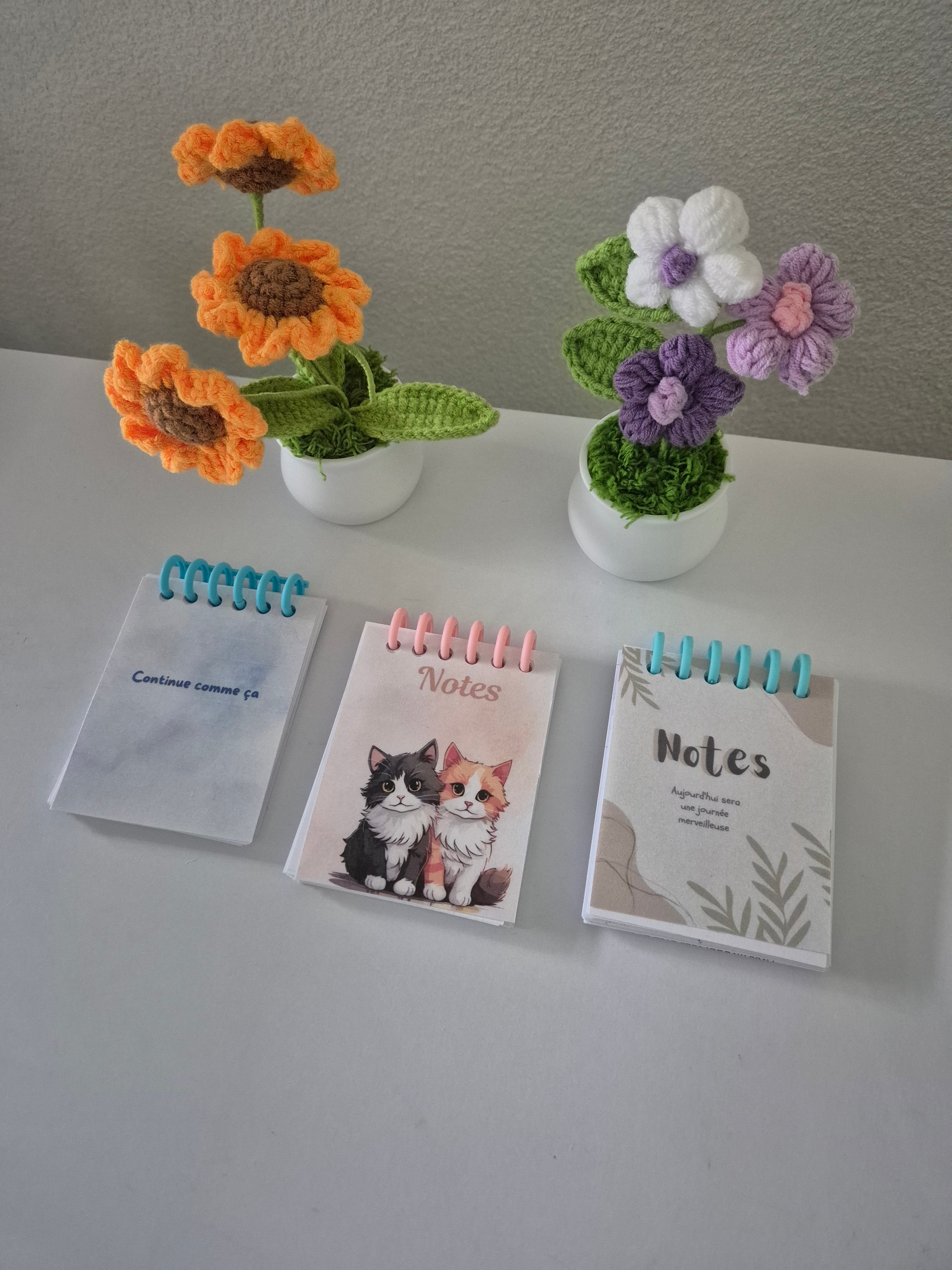 Petit carnet à anneaux artisanal | 7×9 cm | Pages rechargeables