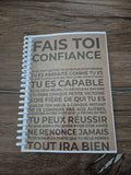 Carnet Rechargeable A5 · "Fais Toi Confiance" · 60 feuilles